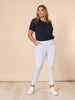 LA Stretch Pull On Jean - White threadz