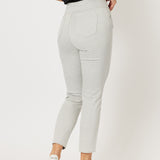 Amelia Stretch Pull On Jegging - Silver