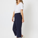 Parachute Convertible Pull On Wide Leg Pant - Navy