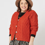 Diana Cable Cardigan - Maple