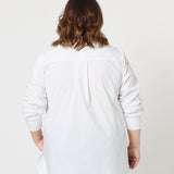 Jana Rib Cuff Shirt - White