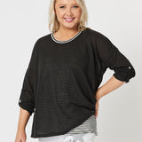 Lily 2 In 1 Top - Black