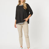 Lily 2 in 1 Top - Black