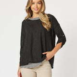 Lily 2 in 1 Top - Black