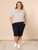 Santorini Cotton Pull On Shorts - Navy THREADZ