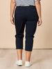 Santorini Cotton Capri Pant  - Navy THREADZ