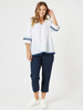Santorini Cotton Capri Pant  - Navy