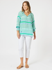 Santorini Cotton Capri Pant - White