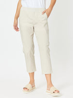 Santorini Cotton Capri Pant - Stone