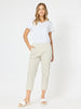 Santorini Cotton Capri Pant - Stone