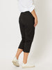 Santorini Cotton Capri Pant - Black