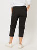 Santorini Cotton Capri Pant - Black