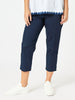 Santorini Cotton Capri Pant  - Navy