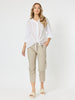Santorini Cotton Capri Pant - Natural