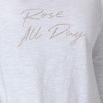 Rose All Day Long Sleeve Top - White