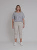 Santorini Cotton Capri Pant - Stone