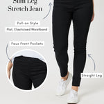 The High Rise Slim Leg Stretch Jean - Black