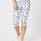 Star Crushed Jean Short - White