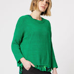 Clarity Women's Key Hole Knit - Green