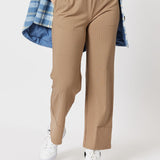 Courtney Ribbed Pant - Toffee