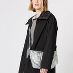 Clarity Women's Ponti Ruched Longline Jacket - Black