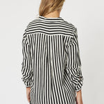Tina Stripe Shirt - Black/White