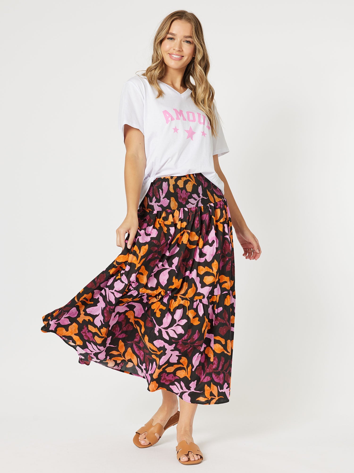 Tara Print Maxi Skirt - Multi