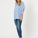 Hampton Stripe Shirt - Sapphire