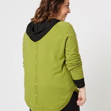 Pia Button Back Knit - Chartreuse