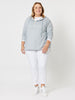 35371 - Distressed Pull On Jean - White