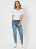 Cotton V neck T-shirt - White