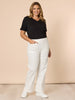 Carpenter Stretch Wide Leg Jean - Ivory threadz
