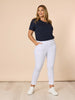 LA Stretch Pull On Jean - White threadz