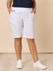 Santorini Cotton Pull On Short - White threadz