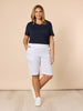 Santorini Cotton Pull On Short - White threadz