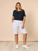 Santorini Cotton Pull On Short - White threadz