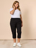 Santorini Cropped Pant - Black  threadz