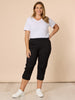 Santorini Cropped Pant - Black  threadz