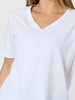 Cotton V-neck T-shirt - White
