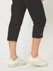 Santorini Cropped Cotton Pant - Black