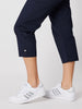 Santorini Cropped Cotton Pant - Navy