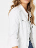 Military Denim Jacket - White