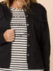 Military Denim Jacket - Black