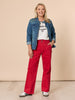 Military Style Denim Jacket - Denim