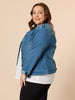 Military Style Denim Jacket - Denim THREADZ