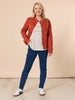 Military Style Denim Jacket - Maple THREADZ