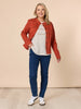 Military Style Denim Jacket - Maple THREADZ
