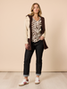 Metropolitan Animal Print Top - Natural Multi