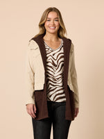 Military Style Denim Jacket - Natural