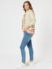 Military Style Denim Jacket - Natural